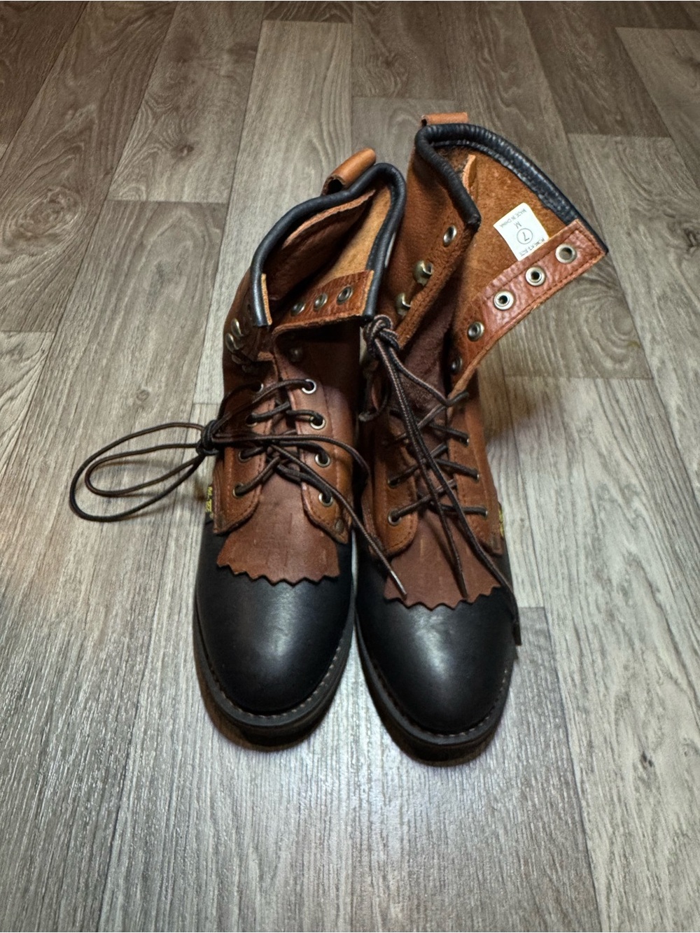 AdTec Women's 8-inch Black/ Dark Cherry Packer Boots Size 7M